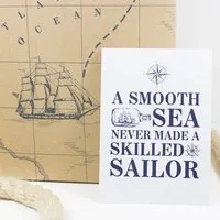 Bow & Hummingbird Bow & Hummingbird Postkarte "A smooth sea" – Produktbild 1 von 1