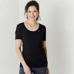 Kokon Zwo Kokon Zwo Rundhalsshirt mit Kurzarm 50% Wolle (kbT), 50% TENCEL – Produktbild 1 von 1