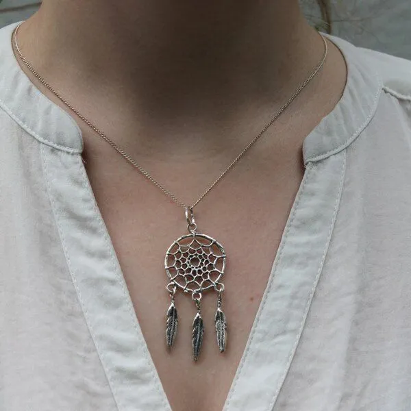 pakilia pakilia Silber Kette Traumfänger Fair-Trade und handmade – Produktbild 4 von 4