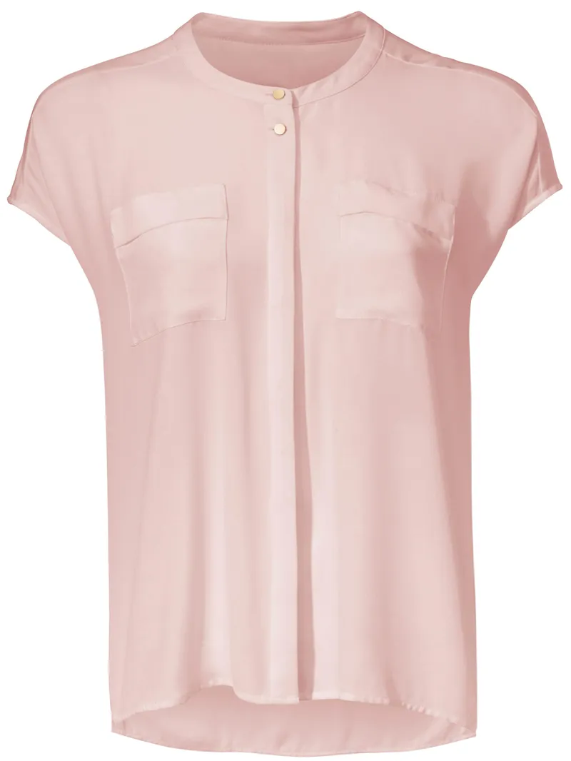 heine Kurzarm-Bluse rosé, Rosé, – Produktbild 2 von 2