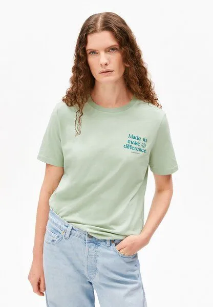 ARMEDANGELS ARMEDANGELS LUALAA EMBRO Damen T-Shirt aus Bio-Baumwolle, Foam, – Produktbild 1 von 4
