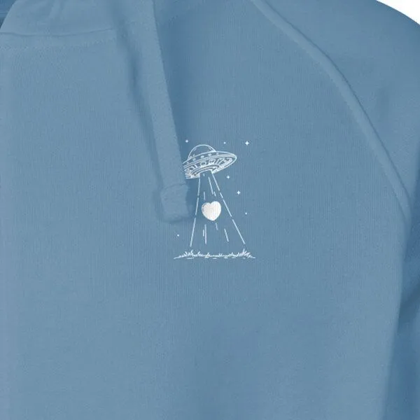 HANDGEDRUCKT HANDGEDRUCKT "Beam it up" Männer Zip Hoody Neutral, Indigoblau, – Produktbild 1 von 4