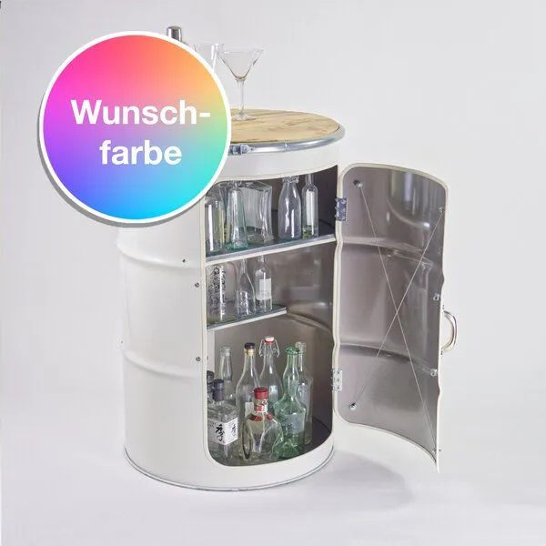 Lockengelöt Lockengelöt Hausbar aus einem Hamburger Ölfass, Wunschfarbe (gepulvert), – Produktbild 1 von 3