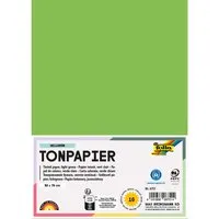 folia folia Tonpapier, 130 g/m², 50 x 70 cm, 10 Bogen, hellgrün – Produktbild 1 von 1