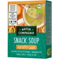 Natur Compagnie Natur Compagnie Bio-Kartoffel-Lauchcremesuppe 'Snack Soup', Kartoffel-Lauch, 3 x 20 g – Produktbild 1 von 1