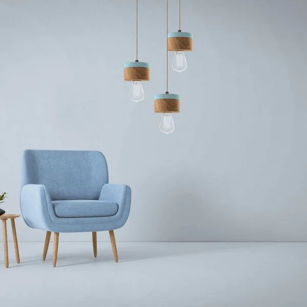 ALMUT von Wildheim ALMUT von Wildheim 3er Pendelleuchte im skandinavischen Design aus Eichenholz, Zirbe, – Produktbild 2 von 4