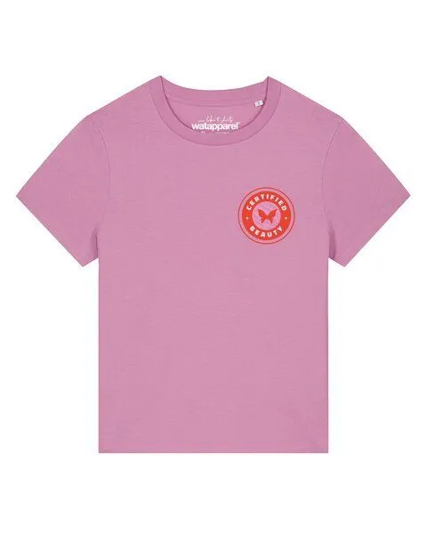 watapparel watapparel T-Shirt Frauen Certified beauty, Bubble pink, – Produktbild 1 von 2