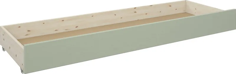 OTTO home Schubkasten "ERIK " nur passend zum Daybed "ERIK", massive Kiefer, auf Rollen, Grün, – Produktbild 2 von 5