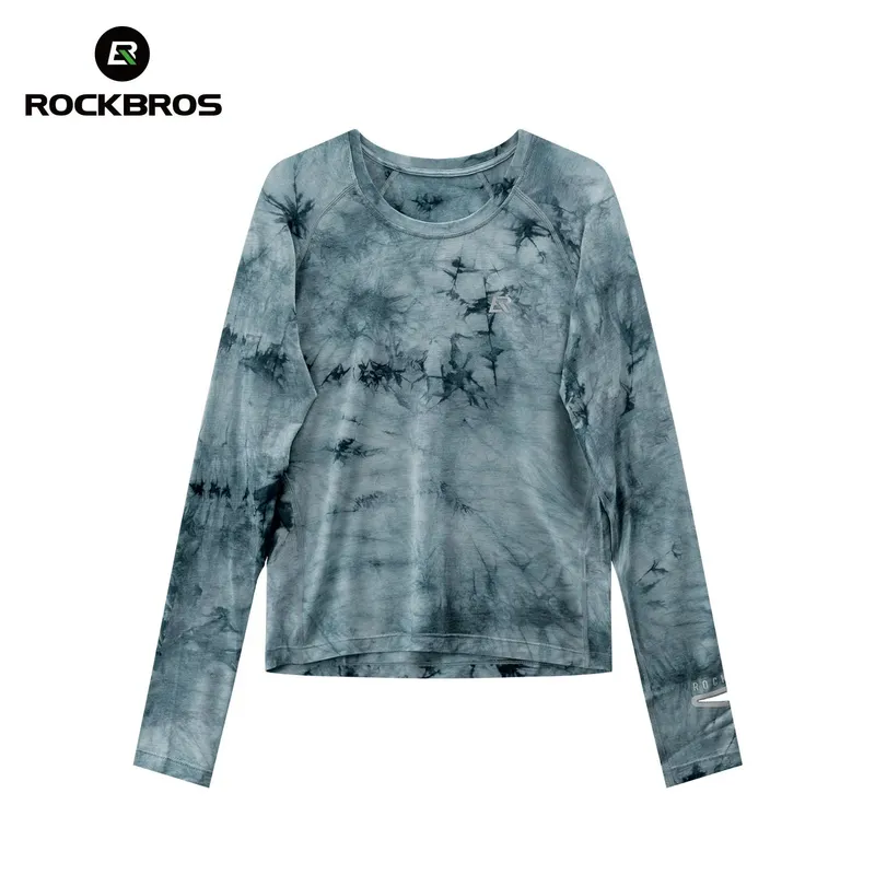 Rockbros Rockbros Langarm Laufshirt Merinowolle, atmungsaktiv & schnell trocknend für Outdoor, Wandern & Radfahren - Schwarz Grau / M – Produktbild 1 von 1