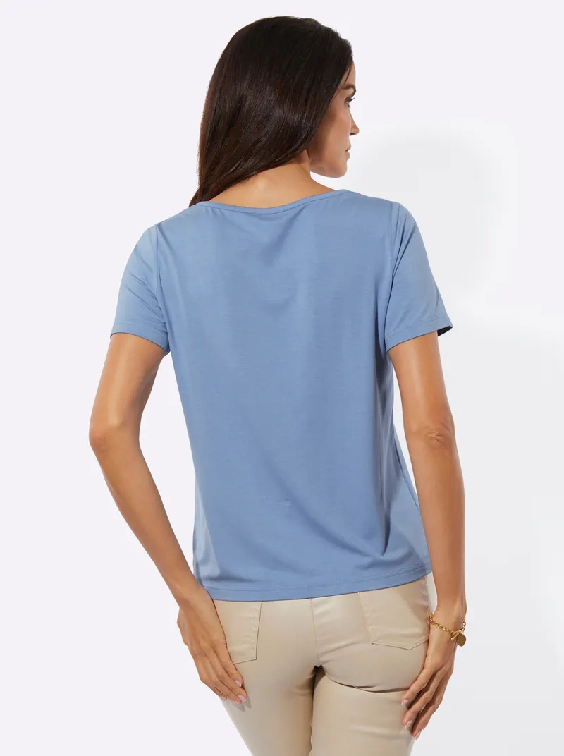 Witt Kurzarmshirt bleu, Bleu, – Produktbild 1 von 2