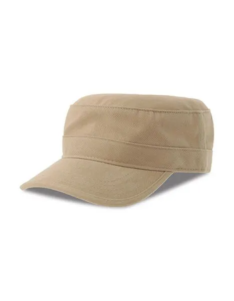 Atlantis Headwear Atlantis Headwear Armycap geschwungener Schirm größenverstellbar mit Klettverschluss, Khaki, – Produktbild 1 von 2