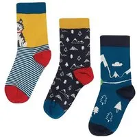 Frugi Frugi Socken Indigo Husky 3 Pack - Rock my Socks – Produktbild 1 von 1