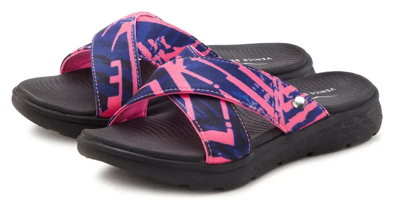 VENICE BEACH VENICE BEACH Sandale, Badeschuh, Sommerschuhe, Badelatsche, Flip Flop, Badeschlappe Badepantolette mit wasserabweisender und leichter Sohle VEGAN, Schwarz, – Produktbild 2 von 5