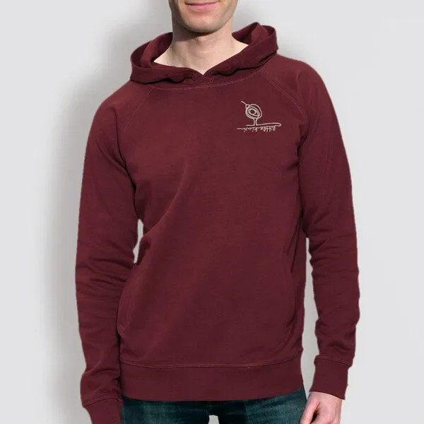 little kiwi little kiwi Herren Hoodie, "Kleiner Kiwi", Burgundy, – Produktbild 1 von 3