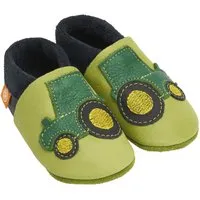 Orangenkinder Kinder Lederpuschen Krabbelschuhe Bio-Leder "Traktor" Gr.22/23 – Produktbild 1 von 1
