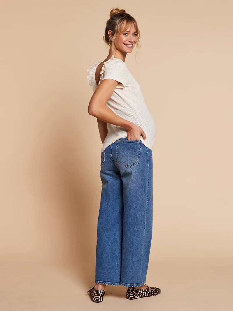 Envie De Fraise Weite Umstandsjeans ENVIE DE FRAISE, Double stone, – Produktbild 4 von 4