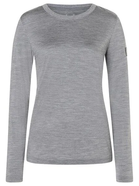 Super.Natural Super.Natural W CASUAL RIB BIO J LS für Damen, Merino, Cashmere grey melange, – Produktbild 2 von 4