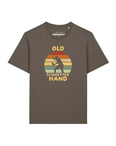 watapparel watapparel T-Shirt Unisex Old Schmetterhand, Mocha, – Produktbild 1 von 2