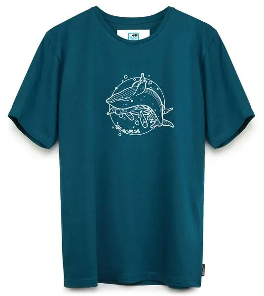 Gary Mash GARY MASH T-Shirt Blauwal aus Bio-Baumwolle, Petrol, – Produktbild 1 von 4