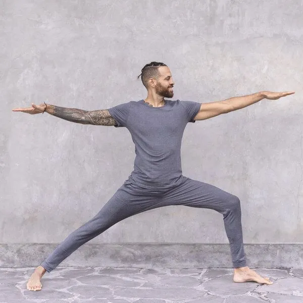 Jaya Jaya ROCKY DENIM - Bodyfitted Men`s T-Shirt für Yoga und Everyday, Blue, – Produktbild 3 von 3