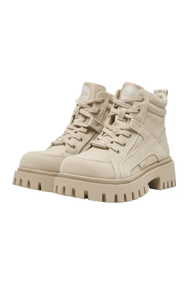 Buffalo Buffalo ZANOS NC MID - VEGAN CAVAS Stiefelette, Beige, – Produktbild 1 von 5