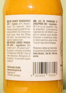 KoRo Bio Ingwer Mandarinen Shot 12 x 200 ml – Produktbild 1 von 1