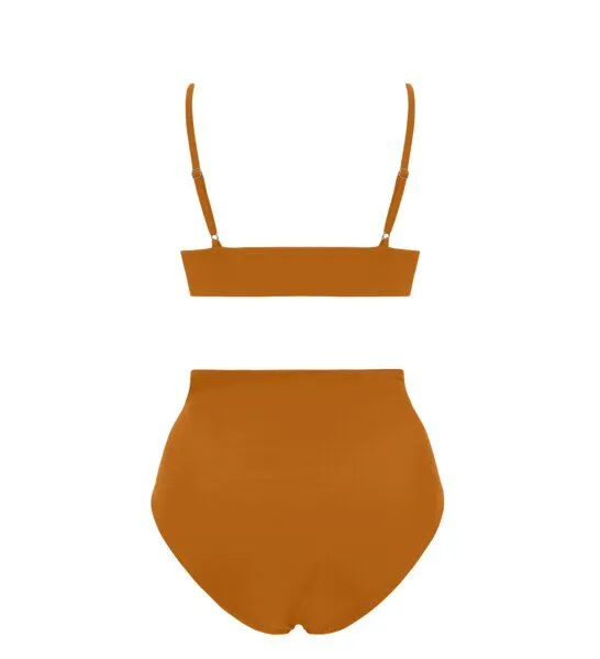Anekdot Anekdot Bikini Set Leona Top + Core High Slip, Ochre (brown), – Produktbild 2 von 4