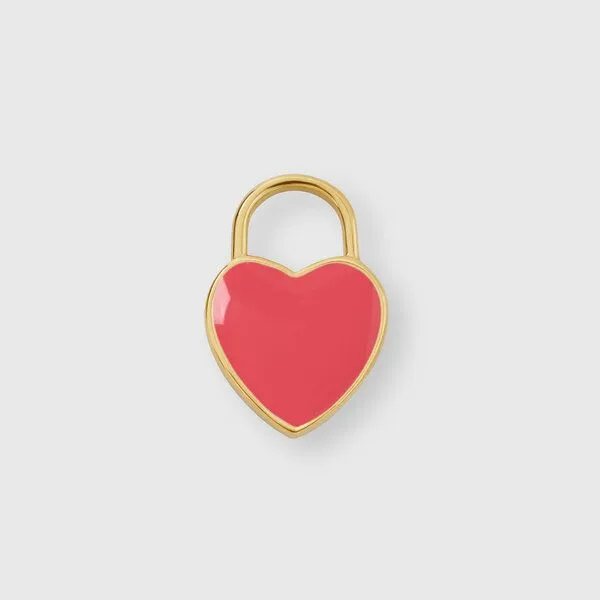 fejn jewelry fejn jewelry Anhänger 'Heart', Coral/gold, – Produktbild 1 von 2