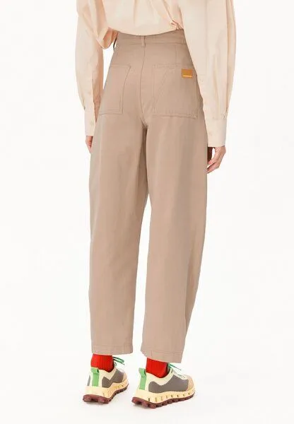 ARMEDANGELS ARMEDANGELS WORKWEAR CANVAS BARREL Damen Stoffhose aus Bio-Baumwolle, True camel, – Produktbild 2 von 4