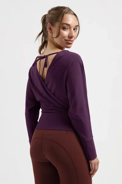 Urban Goddess Urban Goddess Ala Yoga Longsleeve Wrap Top, Bloom (lila), – Produktbild 3 von 4
