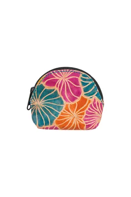Tranquillo Handgeprägte Geldbörse BLOSSOMS – Leder - bunt – Produktbild 1 von 1