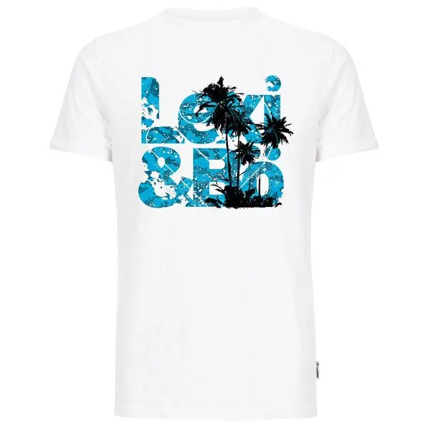 Lexi&Bö Lexi&Bö Black Palms Herren T-Shrit, Weiß, – Produktbild 3 von 4