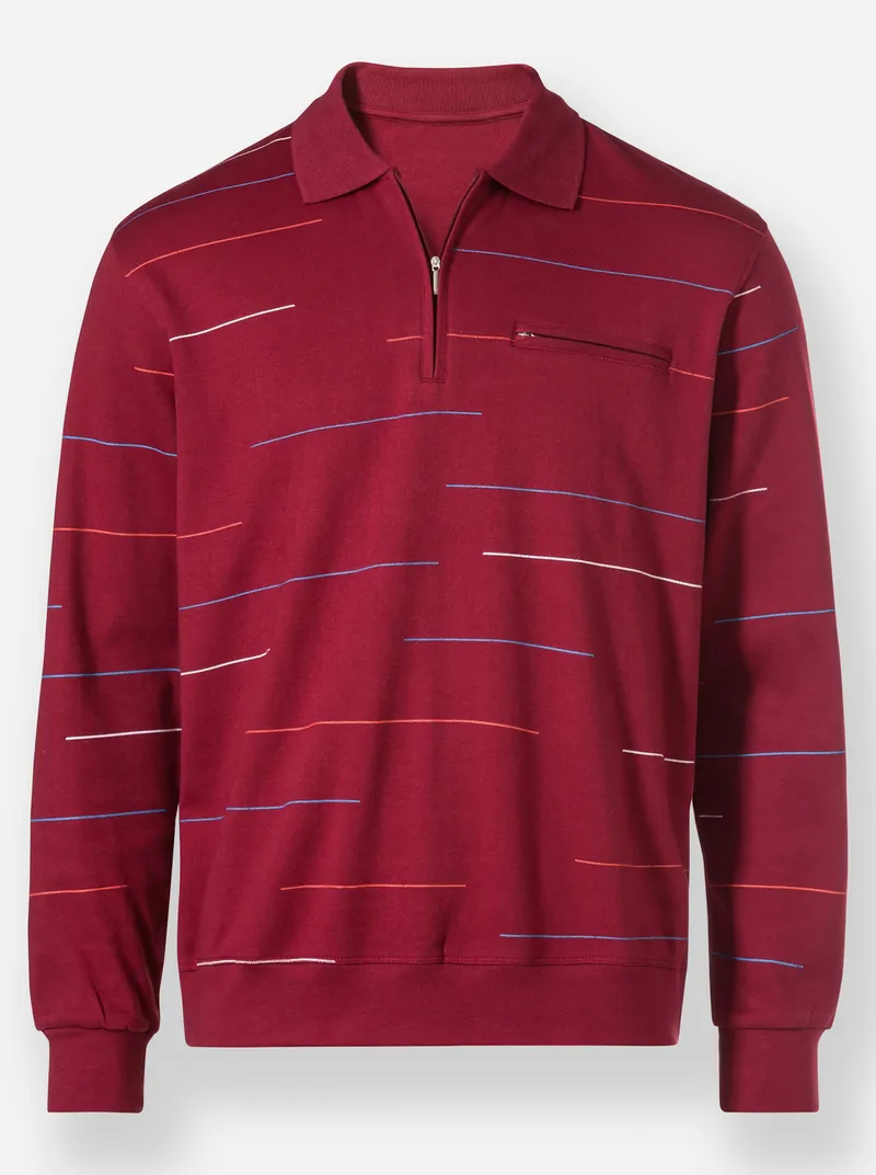 marco donati Sweatshirt dunkelrot, Dunkelrot, – Produktbild 2 von 2