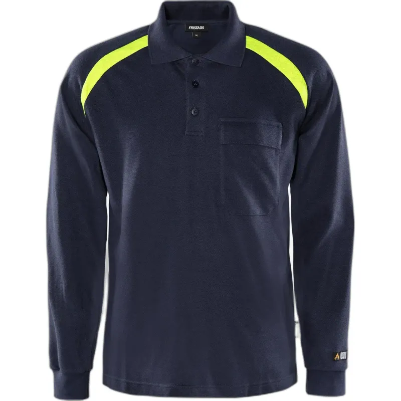 Fristads Langärmeliges Polo-Shirt Fristads 784 PFLA, Bleu, – Produktbild 1 von 2