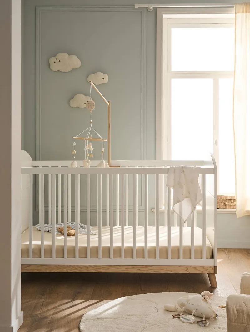 Vertbaudet Mitwachsendes Babybett KONFETTI 70 x 140 cm, Weiß, – Produktbild 4 von 4