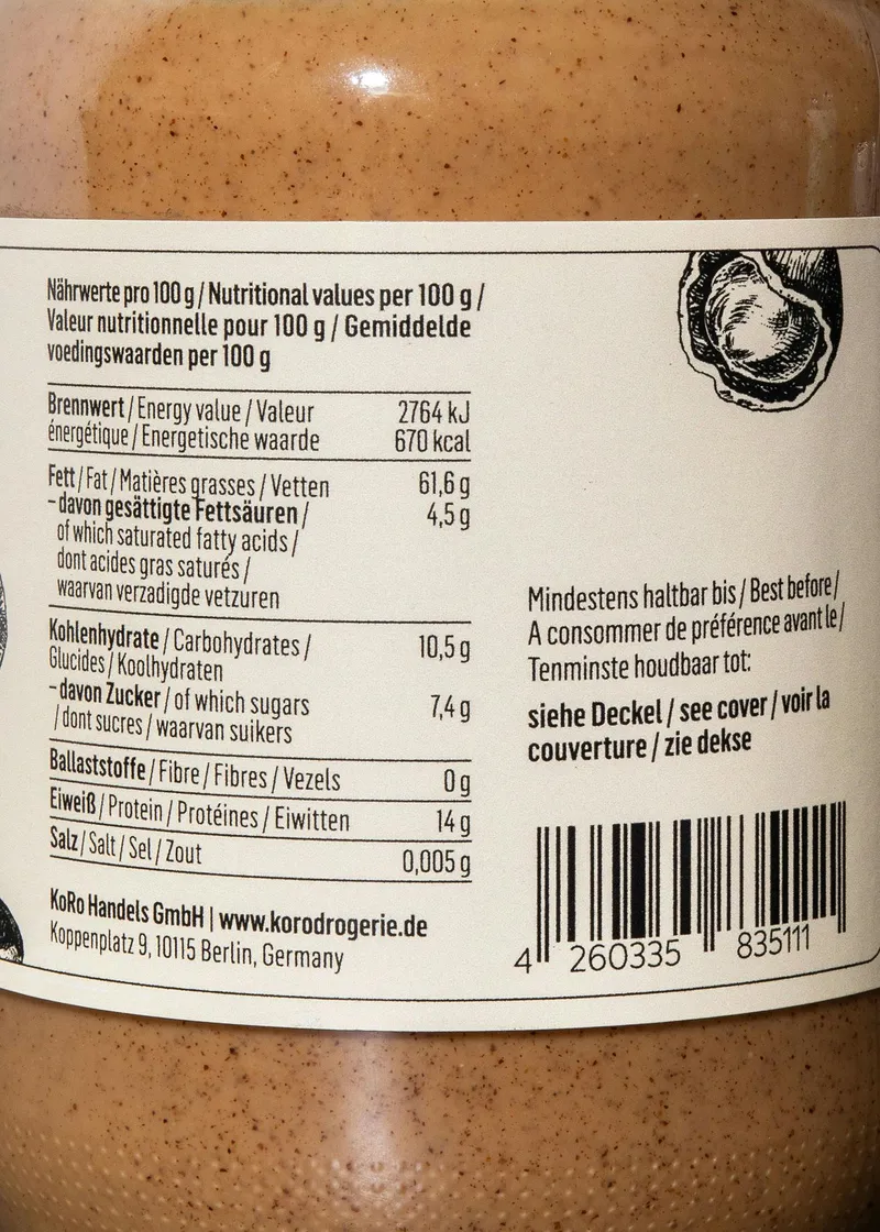 KoRo Haselnussmus 6 x 500 g – Produktbild 3 von 5