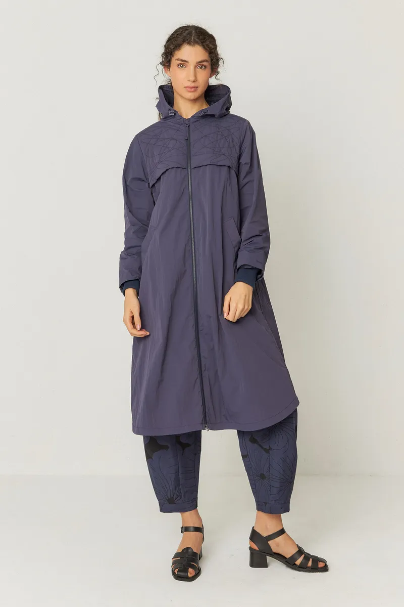 SKFK SKFK Damen vegan Regenmantel Ixone Marineblau, Extra dunkelblau, – Produktbild 1 von 2