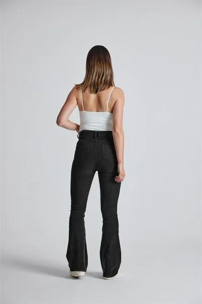 Flax and Loom Flax and Loom Cord Schlaghose Skinny Fit Modell: Mavis, Black, – Produktbild 6 von 6