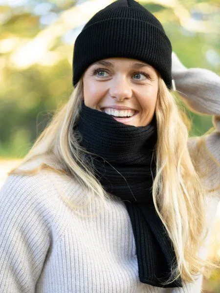 FUXBAU FUXBAU Merino Schal, Schwarz, – Produktbild 1 von 3