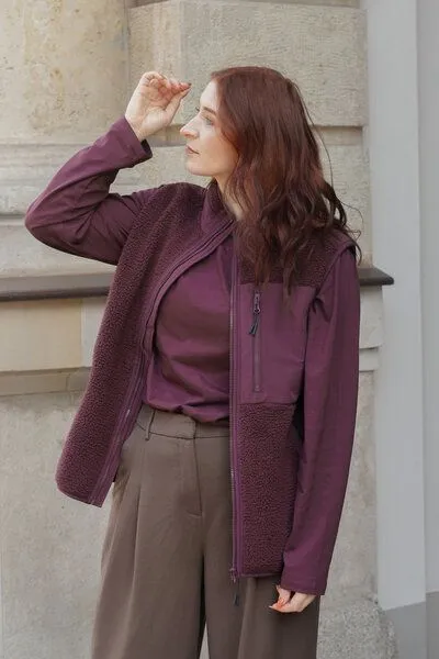 LITSCHI DESIGNS LITSCHI DESIGNS BASIC VEST, Burgundy, – Produktbild 2 von 4