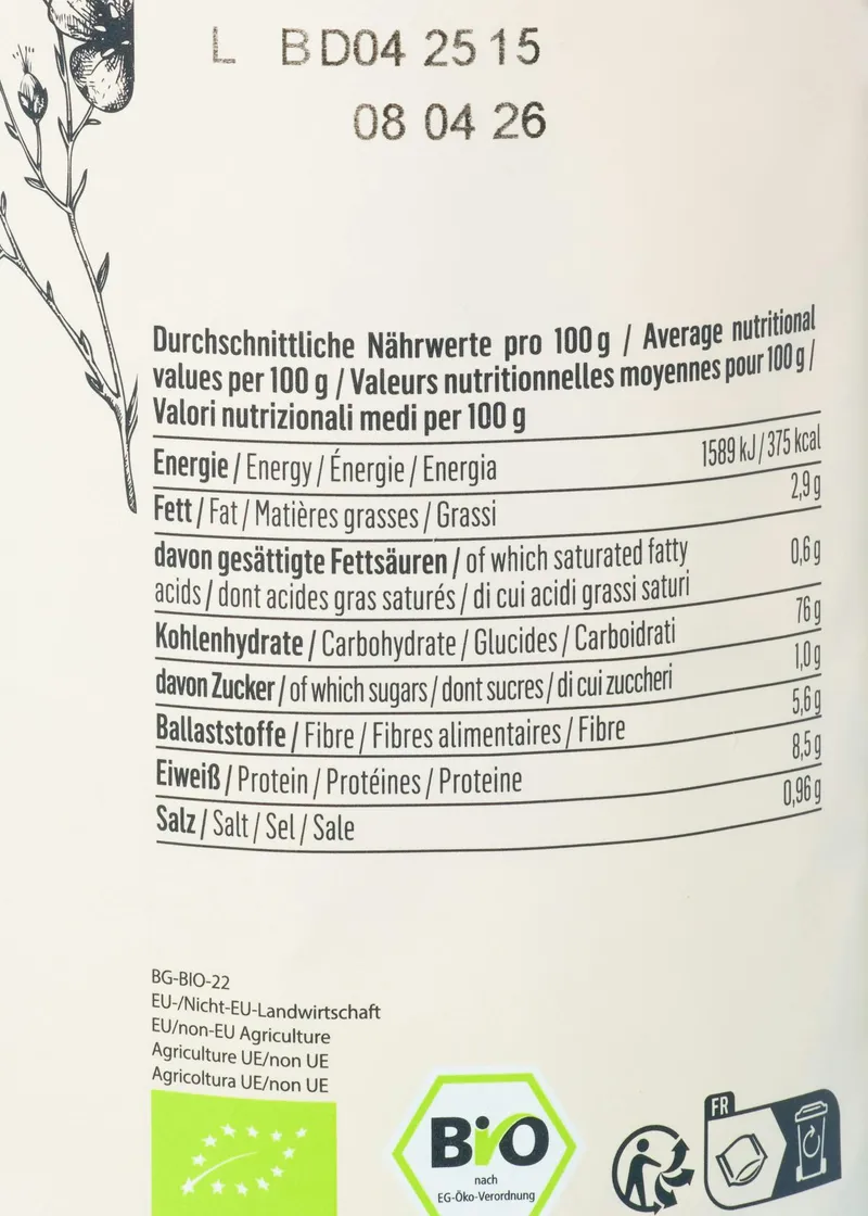 KoRo Bio Vollkornreiswaffeln mit 7 Saaten 12 x 120 g – Produktbild 5 von 5