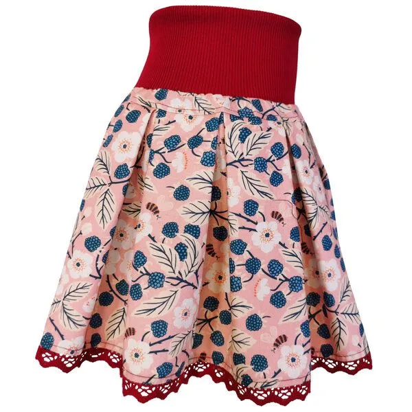 liebewicht liebewicht Rock Faltenrock rosa geblümt bio für Mädchen Gr.80-164, Rose, – Produktbild 6 von 6