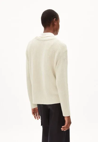 ARMEDANGELS ARMEDANGELS NURIAAS - Damen Pullover Loose Fit aus Bio-Baumwolle, Oatmilk, – Produktbild 2 von 4