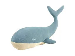 HANS NATUR Kuscheltier Wal Bio-Baumwolle graublau Maße 45 x 15 cm – Produktbild 1 von 1