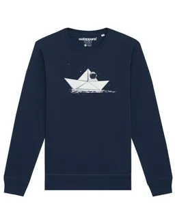 watapparel watapparel Sweatshirt Unisex Astronaut in paper boat – Produktbild 1 von 1