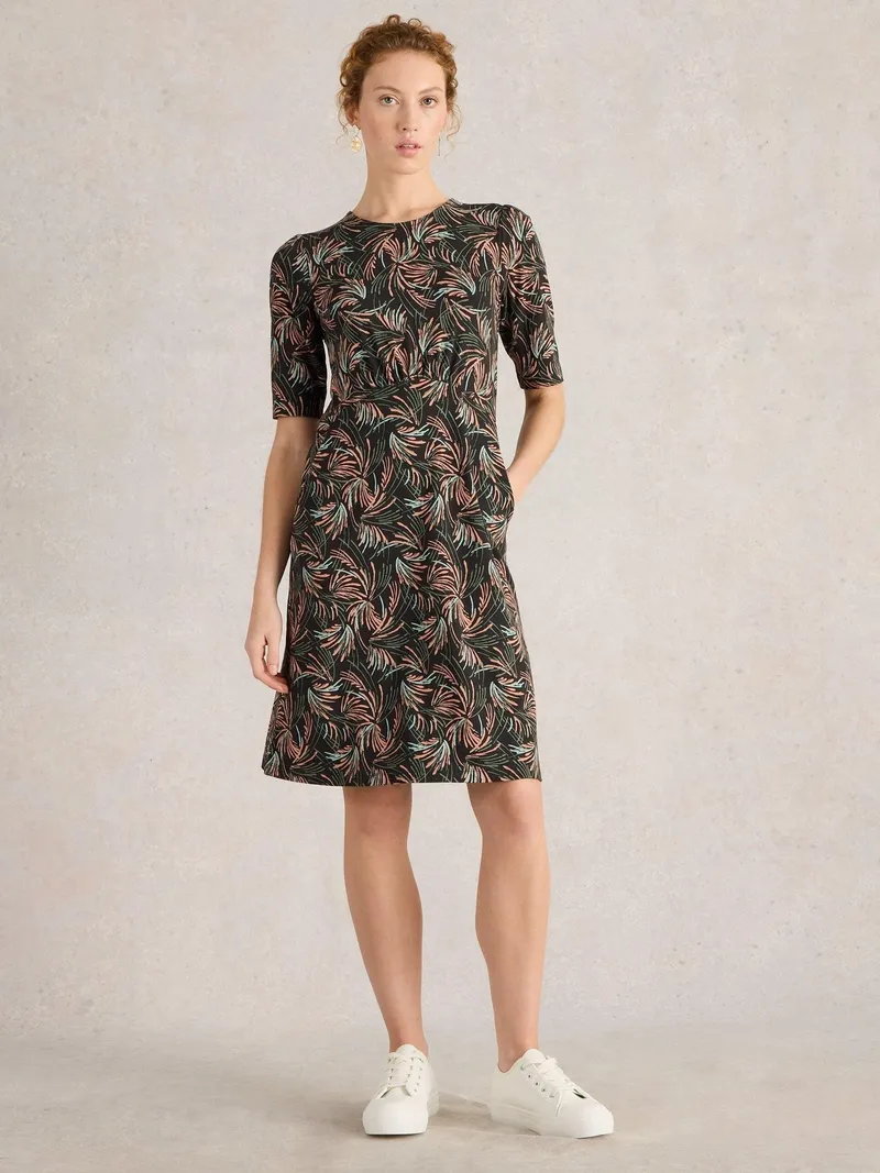 White Stuff White Stuff Jerseykleid Olivia, Schwarz print, – Produktbild 2 von 4