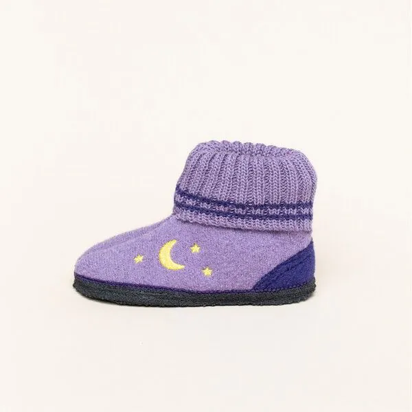 Kitz-Pichler Kitz-Pichler Hüttenschuhe Kauns Mond+Sterne, Lila, – Produktbild 3 von 4