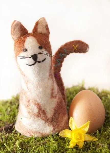 short'n'pietz short'n'pietz Katze braun als Filz Eierwärmer – Produktbild 2 von 2