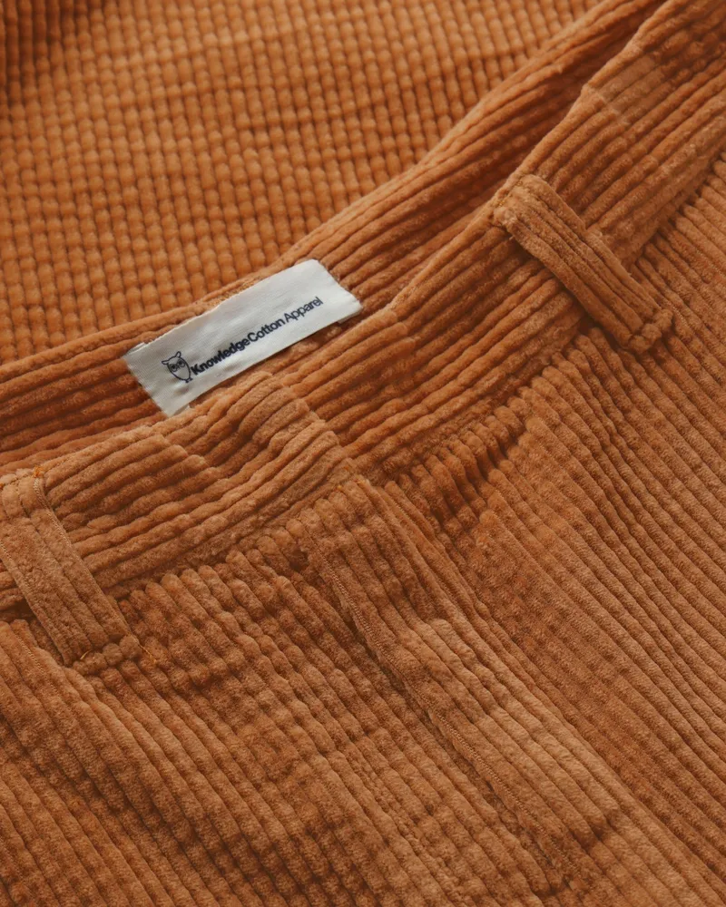 KnowledgeCotton Apparel KnowledgeCotton Apparel Damen vegan Hose Bora Wide Cord Lion Braun, Braun, – Produktbild 2 von 2