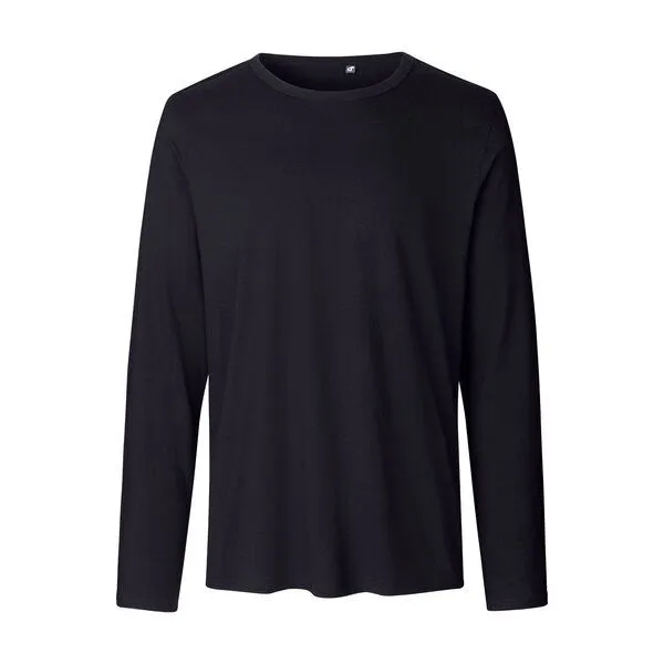 HANDGEDRUCKT HANDGEDRUCKT "Vernetzt" Männer Longsleeve, Black, – Produktbild 2 von 3
